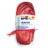 RAFIA NATURALE - PACCHETTO GR.50 - ROSSO CARDINALE