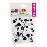 OCCHI MOBILI ADESIVI OVALI MM.14X18 - CONF.100 PZ.