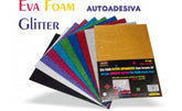 GOMMA CREPP GLITTER ADESIVA - BUSTA 10 FOGLI
