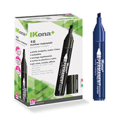 MARKER INDELEBILE PUNTA SCALPELLO - BLU CONF. PZ.10