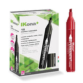 MARKER INDELEBILE PUNTA SCALPELLO - ROSSO CONF. PZ.10