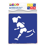 STENCIL CM.14X15 - SET 6 PZ. - SPORT