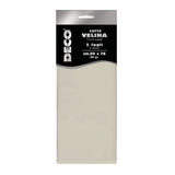CARTA VELINA 20 GR. BUSTA 5 FG. CM.50X76 AVORIO
