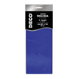 CARTA VELINA 20 GR. BUSTA 5 FG. CM.50X76 BLU