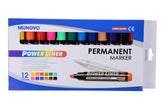 MARKER PERMANENTI - SET PZ. 12 COL.ASS.