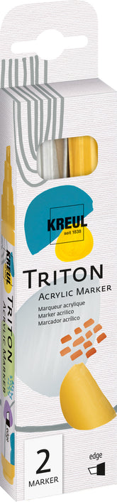 KREUL - TRITON ACRYLIC MARKER EDGE - ARGENTO E ORO SET DI 2