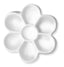 BACINELLA FIORE DIAM. CM. 18 CON 7 SCOMPARTI