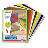 CANNETE' - BUSTA 10 FOGLI CM. 25X35 - COLORI ASSOR