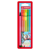 PENNARELLI STABILO PEN 6 PLASTICA 6 COLORI NEON MM