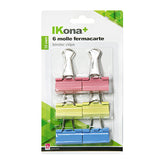 MOLLE FERMACARTE DOPPIE CM. 2,5 - BLISTER 5 PEZZI