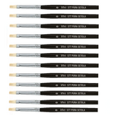 PENNELLO PIATTO PURA SETOLA MANICO CORTO - CONF.12