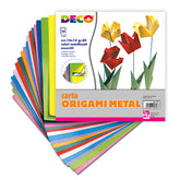 CARTA ORIGAMI METAL - CONFEZ. 24 FOGLI CM.14X14 CO