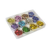 PAILLETTES METALLIZZATE - CONFEZIONE 12 SCAT. - COL.ASS.