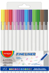 PENNE FINE LINER - SET PZ. 12 COL. ASS.