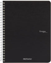 QUADERNO C/SPIRALE ECOQUA A5 1RIG CARTONATO NERO