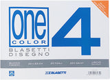 Blocco 4 One Color 24X33 Fogli 20 Liscio Squadrato Grammi 220