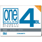 Blocco 4 One Color 24X33 Fogli 20 Liscio Grammi 220