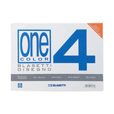 Blocco 4 One Color 24X33 Fogli 20 Ruvido Grammi 200