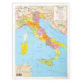 Carta Geografica Da Banco Cm. 29,7X42 - Italia Confezione 10 Pezzi