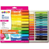 GESSI QUADRATI - SCATOLA 24 PEZZI - COLORI ASSORTI