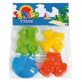 Formine Per Sabbia - Varie In Plastica - Set 4 Pezzi