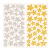 STICKERS GLITTERATI GOMMA EVA - STELLE ORO/ARGENTO