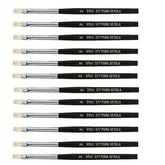 PENNELLO PIATTO PURA SETOLA MANICO CORTO - CONF.12