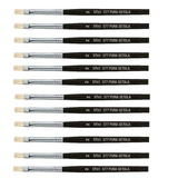 PENNELLO PIATTO PURA SETOLA MANICO CORTO - CONF.12