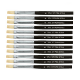 PENNELLO PIATTO PURA SETOLA MANICO CORTO - CONF.12