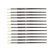 PENNELLO TONDO PURA SETOLA MANICO CORTO - CONF.12