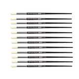 PENNELLO TONDO PURA SETOLA MANICO CORTO - CONF.12