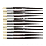 PENNELLO TONDO PURA SETOLA MANICO CORTO - CONF.12