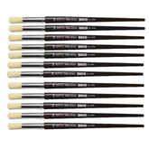 PENNELLO TONDO PURA SETOLA MANICO CORTO - CONF.12