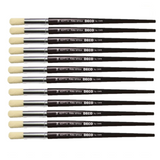 PENNELLO TONDO PURA SETOLA MANICO CORTO - CONF.12