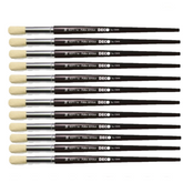 PENNELLO TONDO PURA SETOLA MANICO CORTO - CONF.12