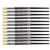 PENNELLO TONDO PURA SETOLA MANICO CORTO - CONF.12