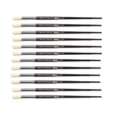 PENNELLO TONDO PURA SETOLA MANICO CORTO - CONF.12