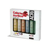 ACRILICO TUBO ML. 100 - SET 5 TUBI COLORI METAL