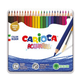 Pastelli Acquarellabili Carioca Scatola In Latta Confezione 24 Colori