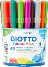 Pennarelli Turbo Maxi Giotto 48 in 24 Colori Barattolo