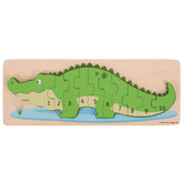Puzzle Legno Coccodrillo Dei Numeri