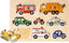 Puzzle Legno Con Pomelli Cm.30X21 - Mezzi Di Trasporto