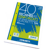 Ricambi A5 Con Fori Rinforzati 5Mm 40 Fogli Blasetti