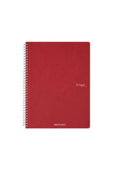 QUADERNO C/SPIRALE A4 ECOQUA QUADRETT. 0.5MM ROSSO SCURO