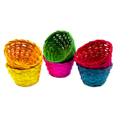 CESTINI BAMBOO DIAM. CM. 14,5X8,5 - SET PZ. 6 - COLORI ASSORTITI