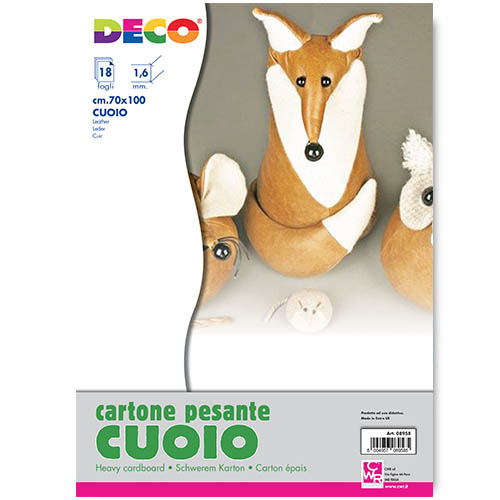 CARTONE PESANTE CUOIO/CUOIO SPESS. 1,6 - CM.70X100 - CONF.18 FG.
