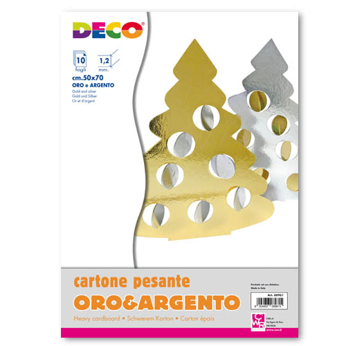 CARTONE PESANTE ORO/ARGENTO SPESS. 1,2 - CM.50X70