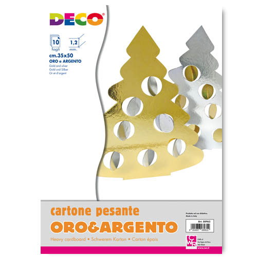 CARTONE PESANTE ORO/ARGENTO SPESS. 1,2 - CM.35X50