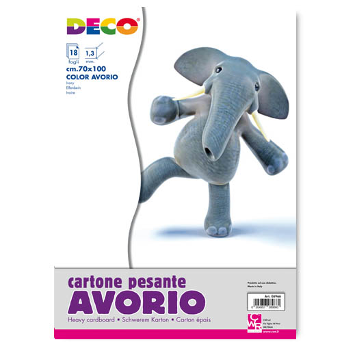 CARTONE PESANTE AVORIO/AVORIO SPESS. 1,3 - CM.70X100 - CONF.18 FG.