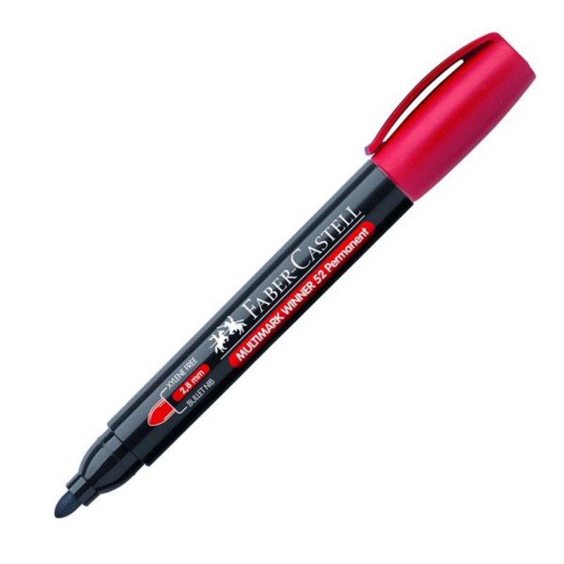 MARKER FABER CASTELL 52 PERMANENT ROSSO